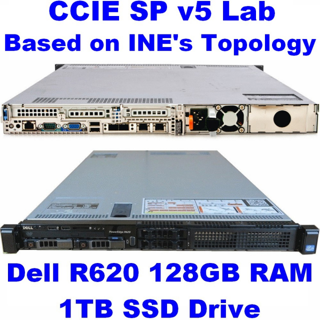 CCIE SP v5 Lab Dell R620 128GB - 22x CSR1000v - 6x XRv Routers